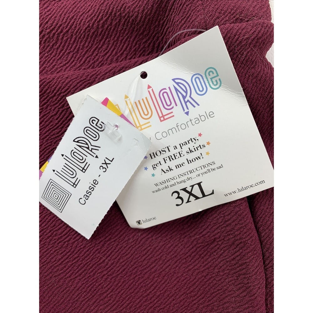 LuLaRoe Cassie Womens 3XL Colorblock Stretch Elastic Waist Skirt Made in USA NWT - Picture 5 of 12